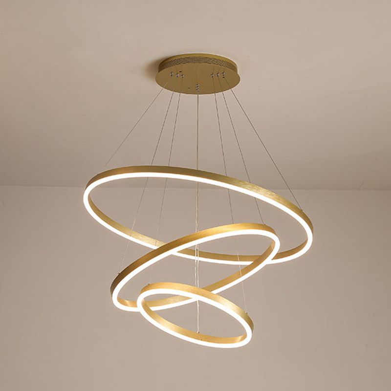 Lampada a sospensione a lampadario a più livello metallico semplice lampada a led a led