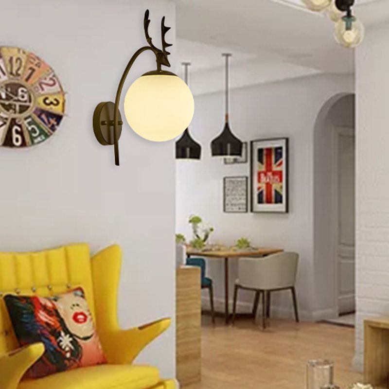 Estilo moderno Tombra esférica Vidrículas de vaso 1 de vaso 1 Pinces de luz para balcón de escalera