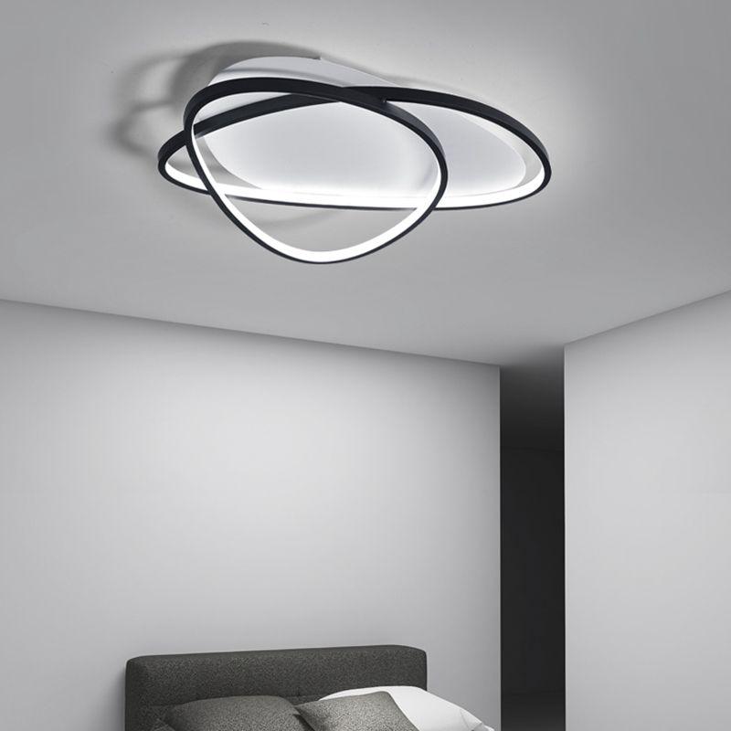 Linear Acrylic Flush Mount Modern Style 2-Light Ceiling Light Fixture for Bedroom