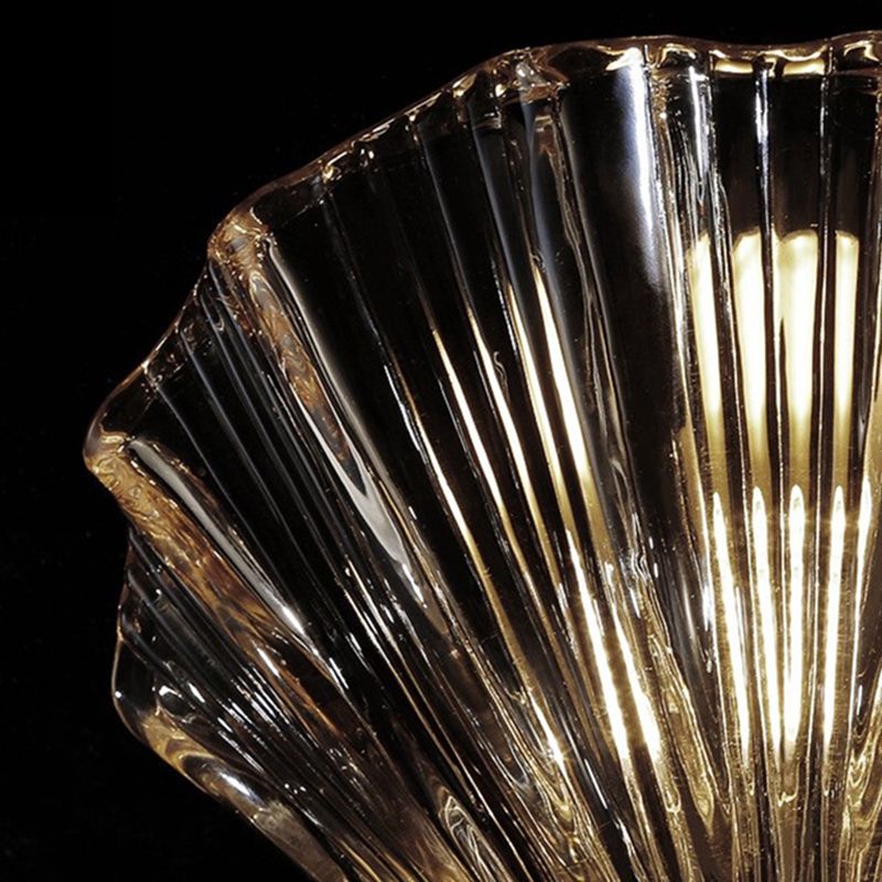 Lámpara posmoderna con lámpara con cáscara de cristal transparente sombra para dormitorio