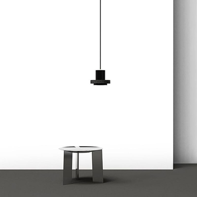 Pendentif de plafond noir moderne Éclairage du roche légère avec 1 lumière