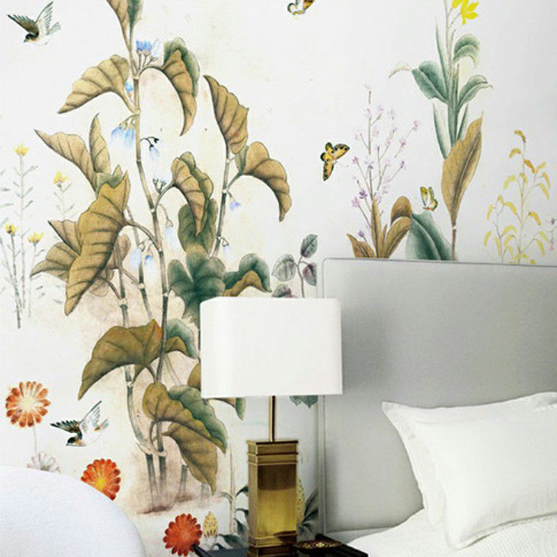 Botanics Wallpaper Murals Modern Waterproof Living Room Wall Covering, Size Optional
