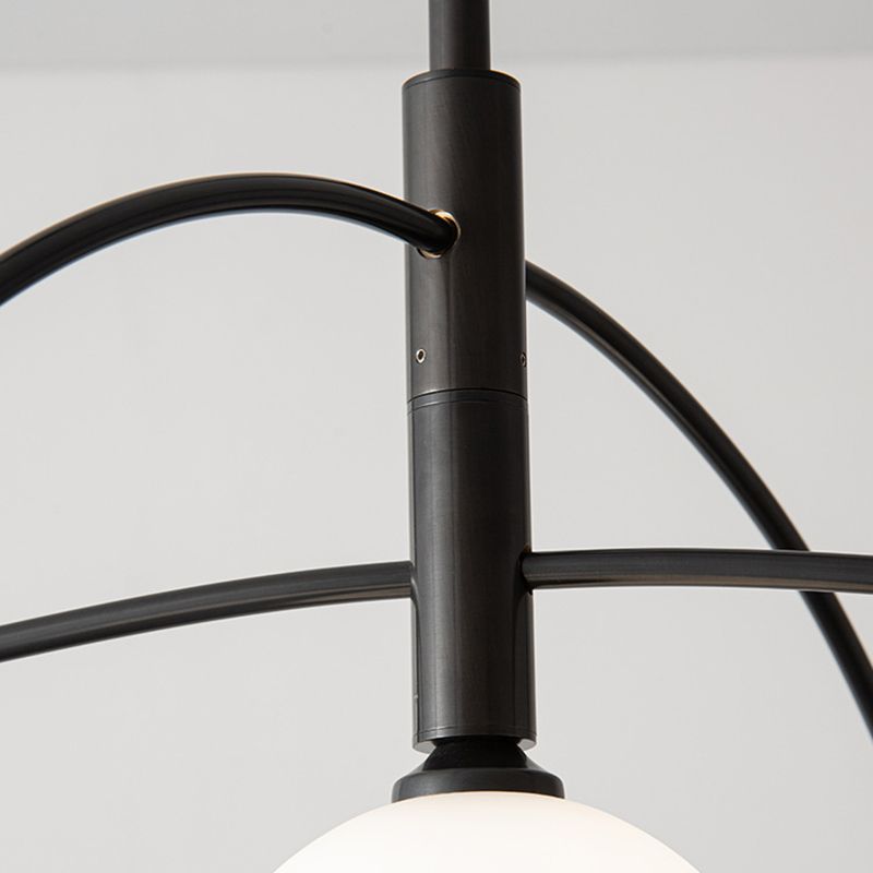 Ball Shape Glass Island Pendants Modern Style 5 Lights Island Pendant Lights