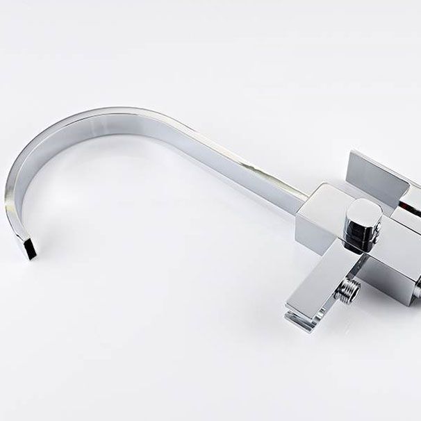 Contemporary Style Freestanding Bathtub Faucet Floor Mounted Freestanding Tub Filler