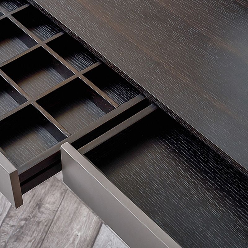 Contemporary Solid Wood Make-up Vanity With Drawers and Stool for Bedroom