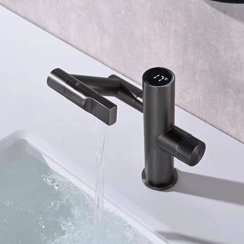 Modern Vessel Sink Faucet Solid Color Copper Centerset Lavatory Faucet for Bathroom