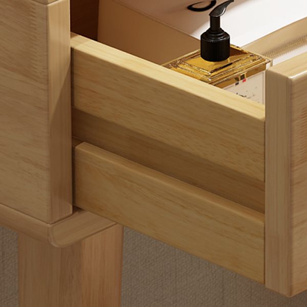 Scandinavian Wooden Make-up Vanity With Drawer in Brown for Bedroom