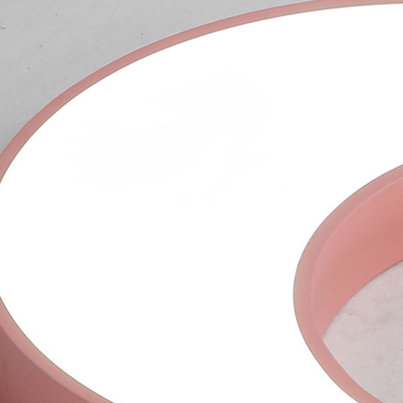 Plafonnier géométrique moderne et concis à LED Macaron en fer forgé avec abat-jour en acrylique