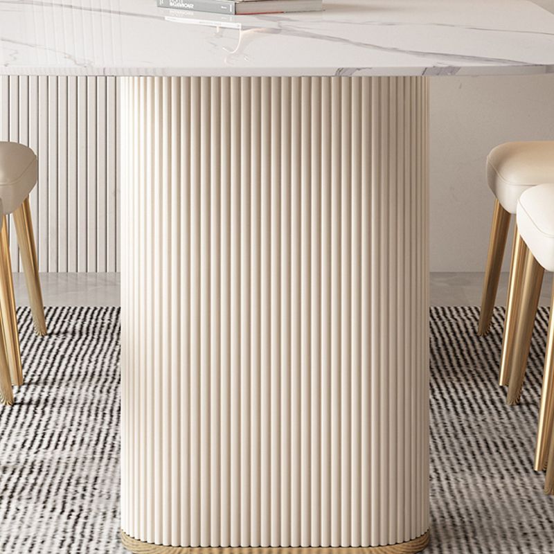 Nordic Style Sintered Stone Rectangle Table Set 1/4/5/7 Pieces Set