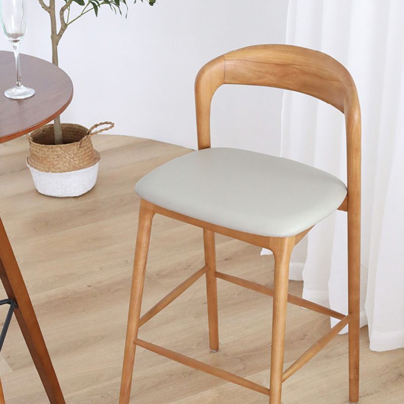 Solid Wood Dining Stools Contemporary Bar Stools with Cushion