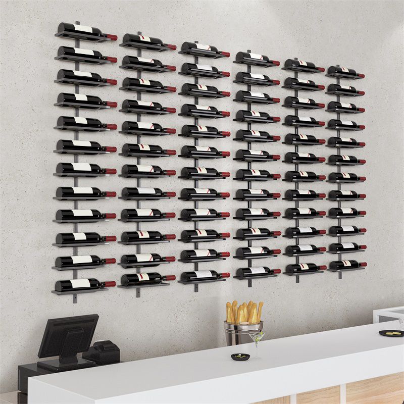 Wall Mounted Wine Bottle Holder Contemporary Metal Wine Rack Bottle