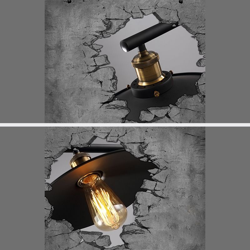 Wrought Iron Black Island Pendant Light in Industrial Classic Style 3-Light Adjustable Pendant Light for Dining Room