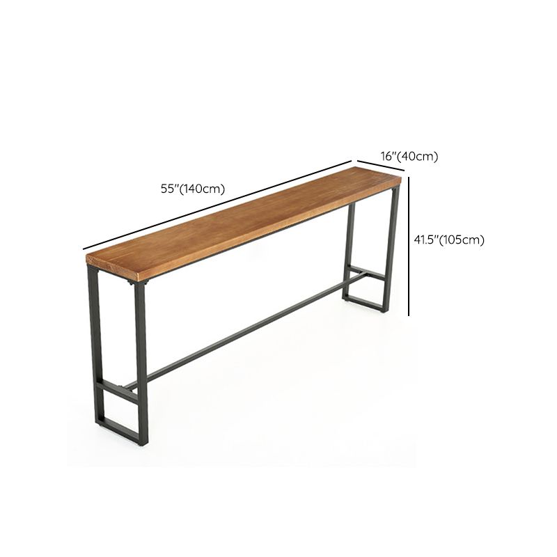 Industrial Bar Table Set 1/5/9 Pieces Rectangle Wood Counter Table with Stools for Bar