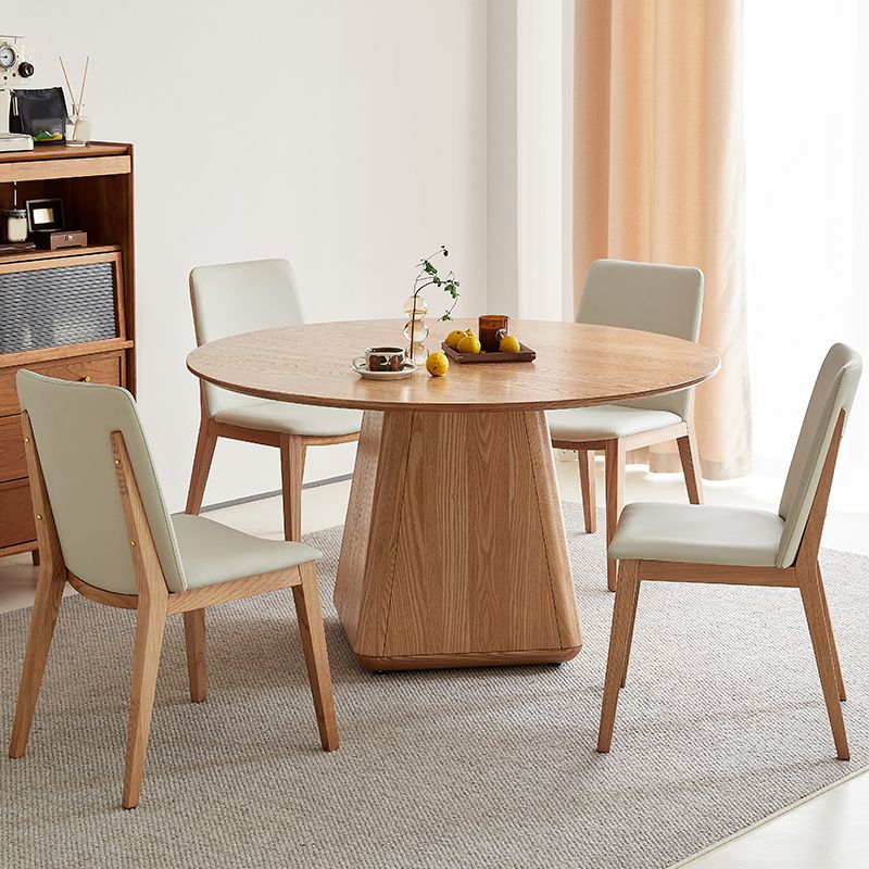 Contemporary Dining Set 1/4/5/7 Pieces Solid Wood Dining Furniture with Solid Back Chairs