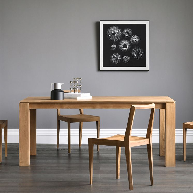Rectangle Pine Solid Wood Table Modern Dining Table with 4 Legs for Restaurant Living Room
