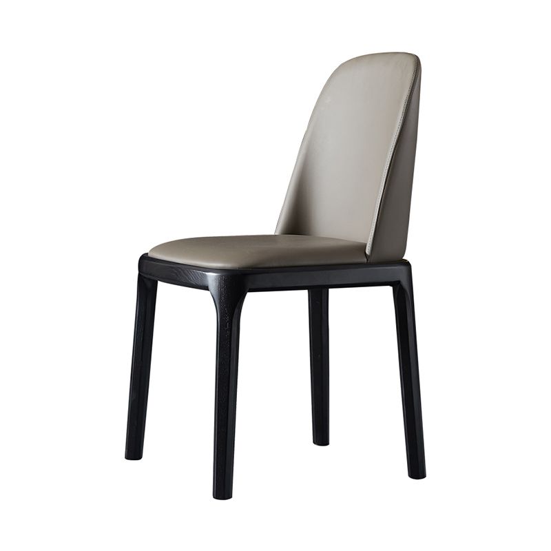 Eigentijdse stijl zijstoelen armloze Parsons stoelen met houten benen
