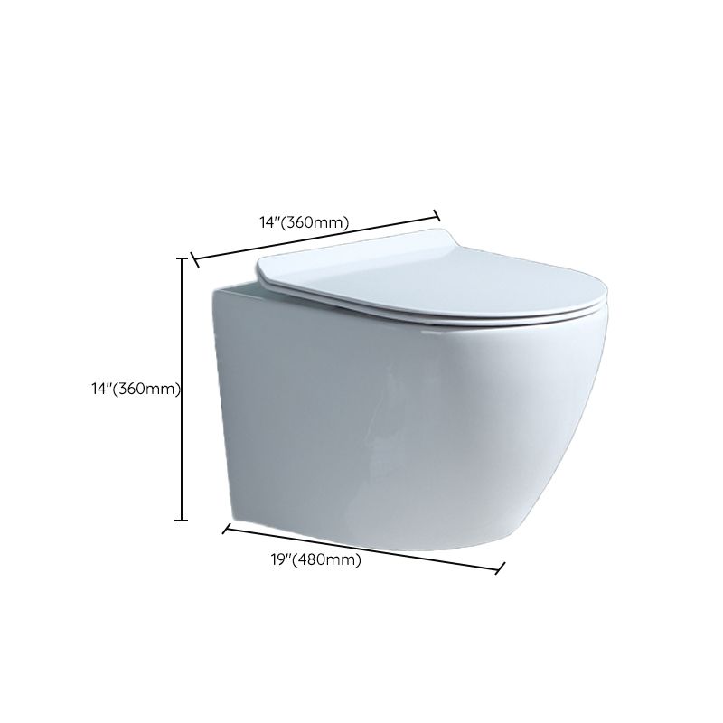 Wall Mount Modern Urine Toilet All In One Single Flush Porcelain Toilet