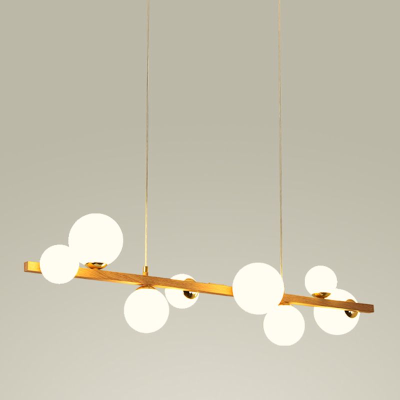 Luces contemporáneas de la isla de la esfera de la isla de la isla en marrón