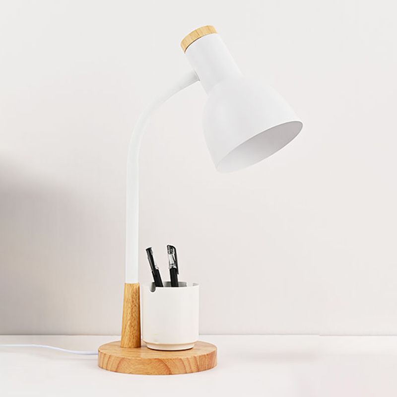 Modern Bell Shape Night Table Lamp Metal 1 Light Table Light (Pen Holder Not Included)