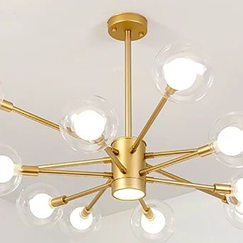 Luz de lámpara de lámpara múltiple contemporánea lámpara de lámpara de vidrio colgante de vidrio para cafetería