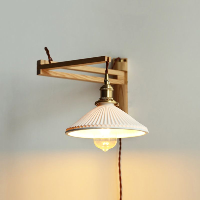 Modern Wood Wall Sconce Bedroom Study Room Lighting Bar Indoor Light