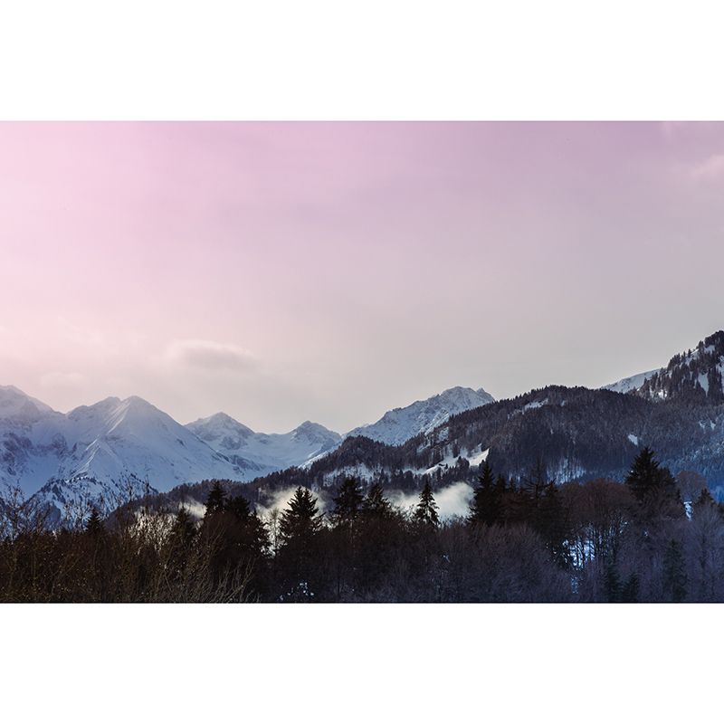 Majestic Mountains Photography Mural Wallpaper Environment Friendly Living Room Wall Mural