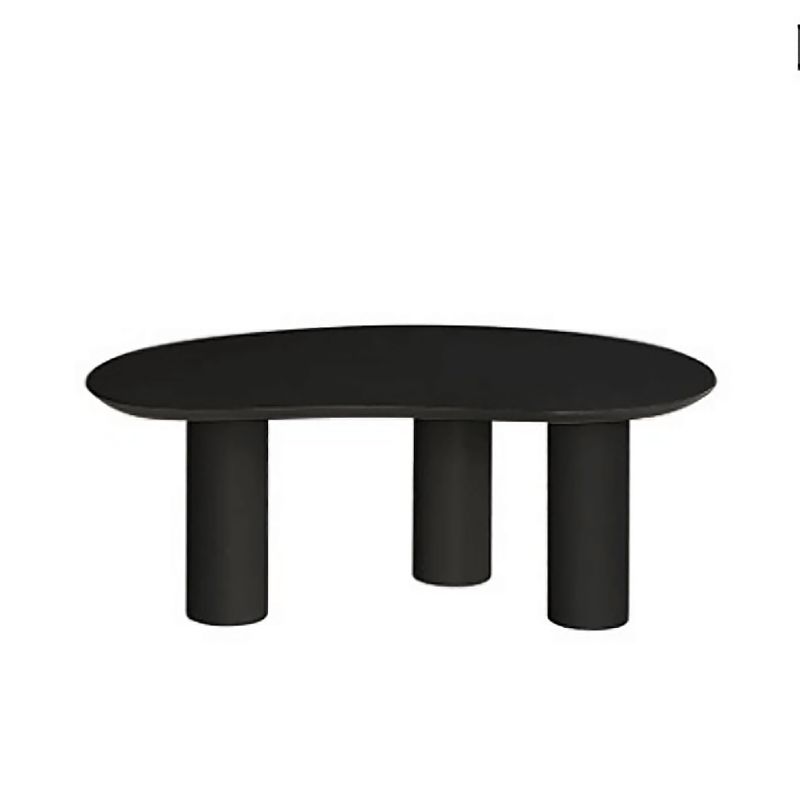13.78" Tall Contemporary Style Coffee Cocktail Table Wooden 3 Legs Coffee Table