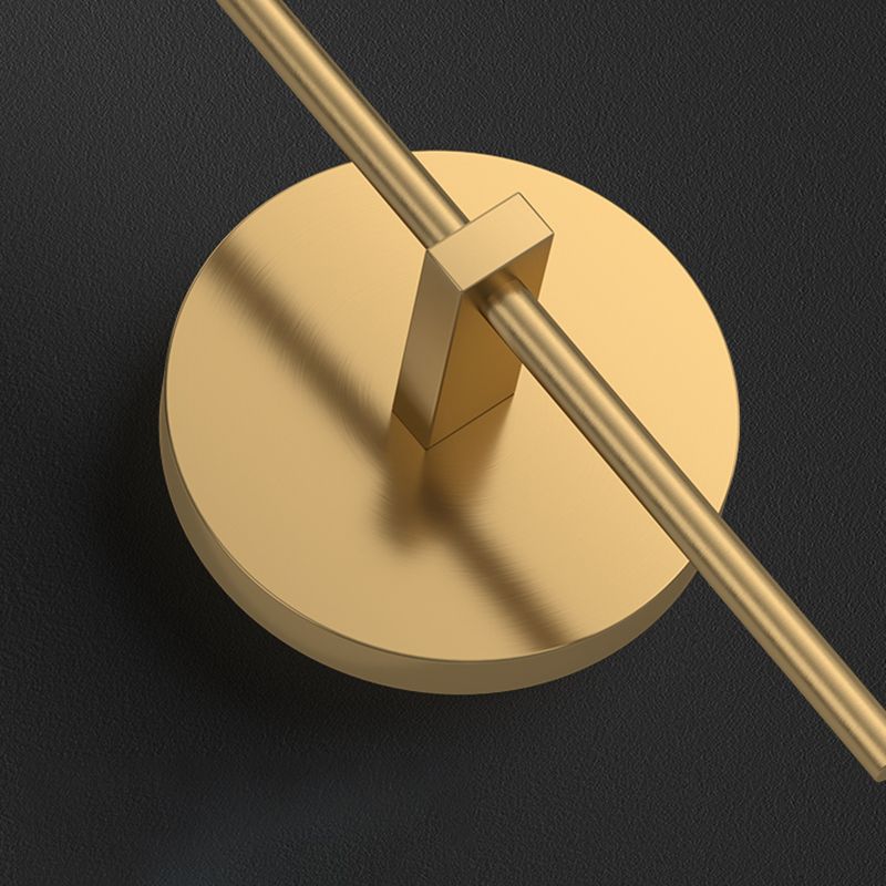 Geometric Shade Multi-Lights Wall Sconce Modern Style Crystal Wall Mount Light Fixture in Gold