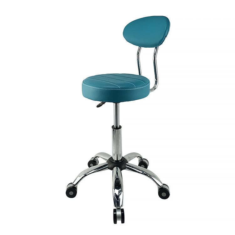 Modern Metal Barstool Fabric Upholstered Counter Stool in Matte Finish for Indoor