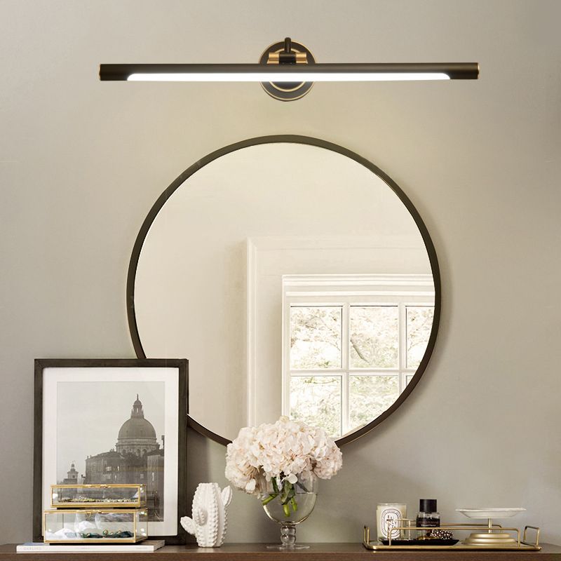 Modern Linear Vanity Light Fixture Copper Vanity Mirror Lights with Acrylic Shade
