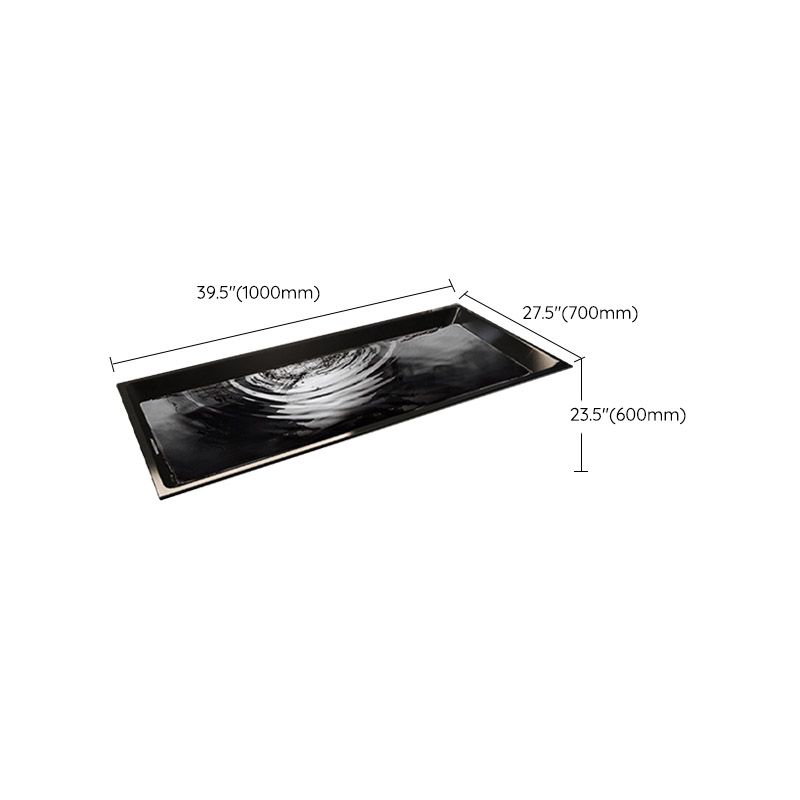 Modern Acrylic Embedded Bathtub Rectangle with Drain Bath Tub and Overflow Hole
