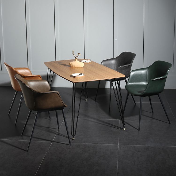 Zeitgenössischer Stil Essstuhl Arm Metal Side Parsons Stühle für Küche