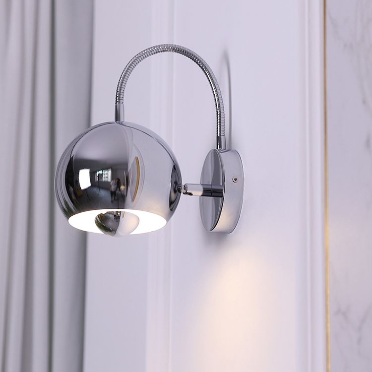 Modern Style Ball Wall Light Sconces Metal 1 Light Wall Lighting