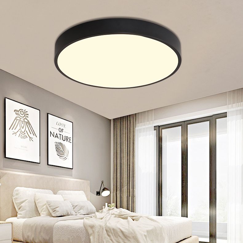 Plafonnier LED moderne et Simple, luminaire rond encastré pour chambre à coucher