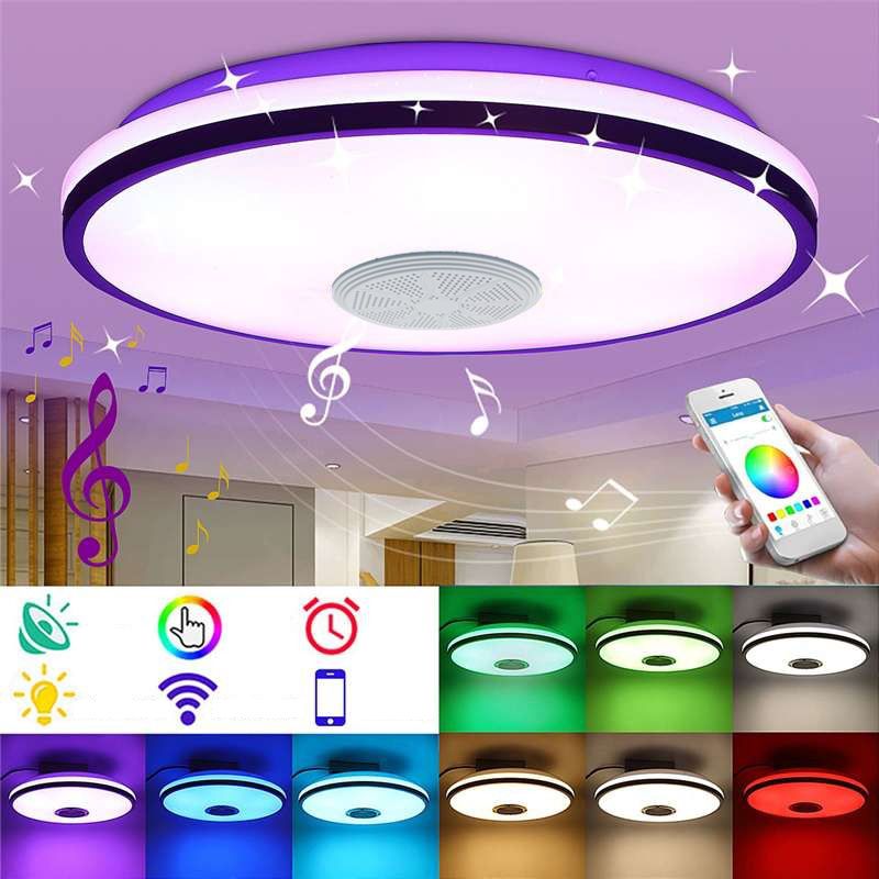 Modern Ceiling Light Fixture Wireless Mobile Phone Control LED Shop Hotel Indoor Light