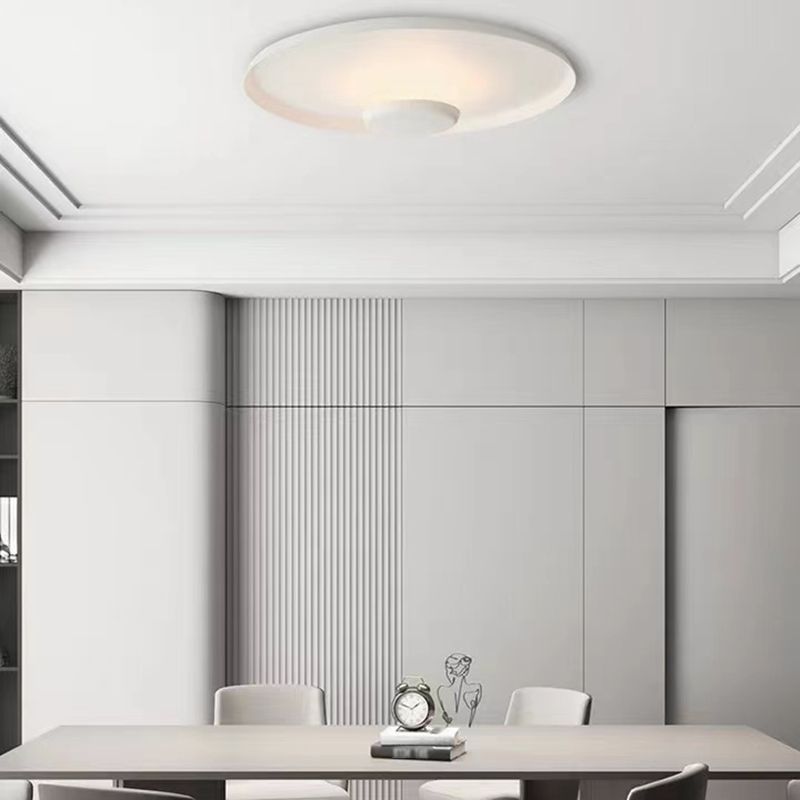 Nordic Disk Flush Mount Metal LED Ceiling Light Fixture for Bedroom