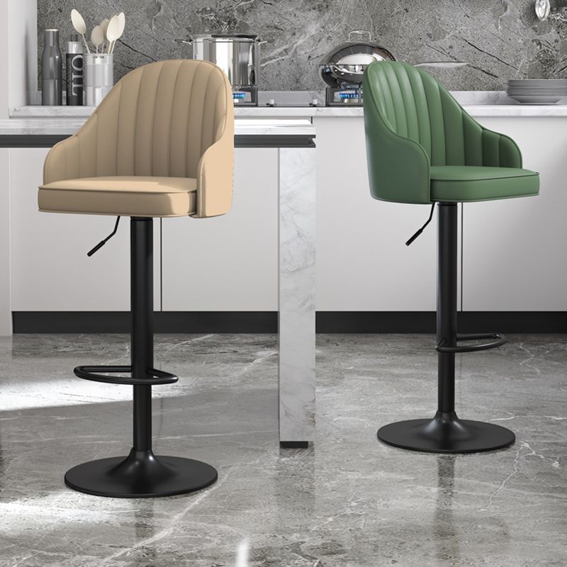 Modern Style Bar-stool PU Leather Counter Bar Stool with Metal Legs for Bristol