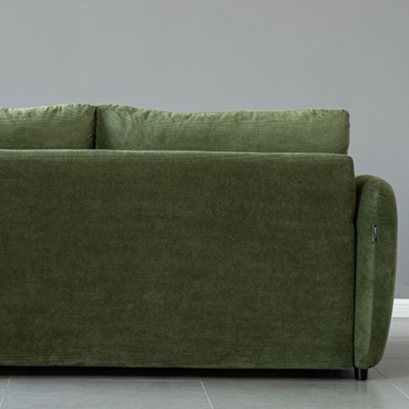 38" Wide Scandinavian Sofa Futon Corduroy Upholstered Sleeper Sofa