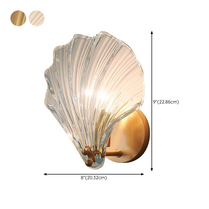 Creative Wall Light Fixture Nordic Wall Light Sconce with Glass Shade for Bedroom