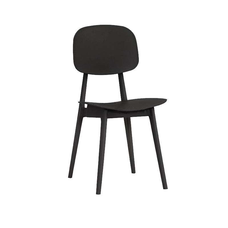 Contemporary Plastic Dining Chair Open Back Dining Side Furniture in Matte Finish for Home