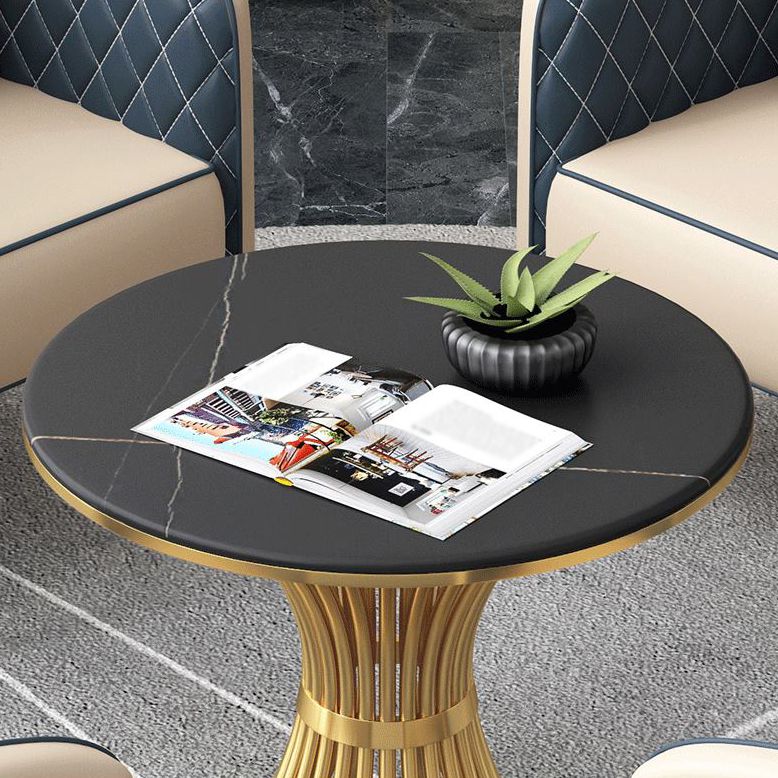 Glam Round Sintered Stone Dining Table Set 1/2/5 Pieces Dining Set for Home Use