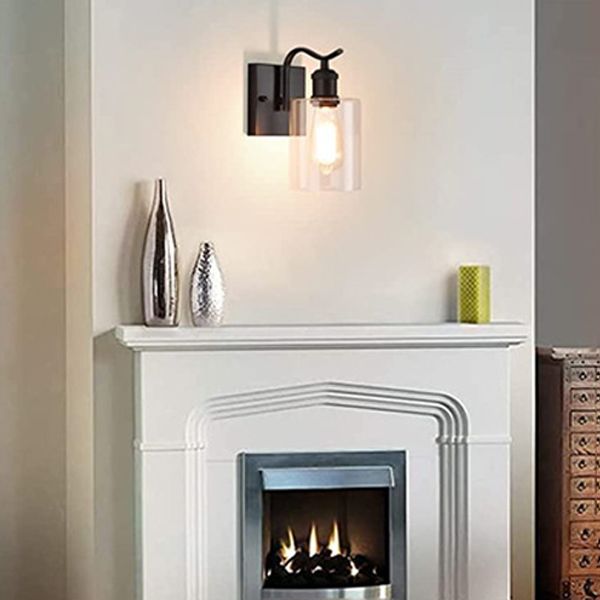 Industrial Style Metal Vanity Light Cylinder Shape Vanity Lamp for Shower Room