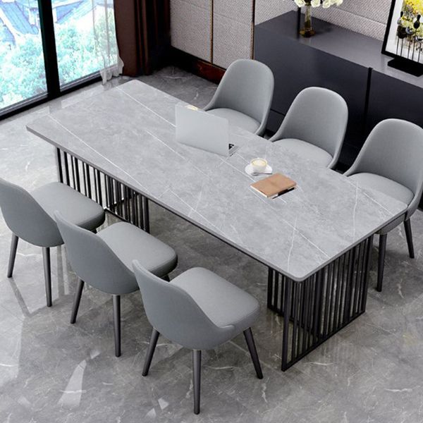 Modern Style 1/2/7 Pieces Dining Set with Gray Chair Kitchen Set for Dining Room