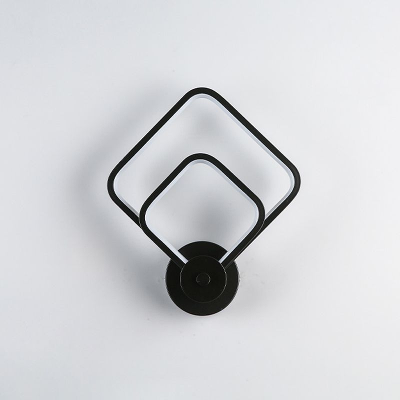 Modernista Doble cuadrado cuadrado LED LED Minimalismo Luz de pared Montada para comedor