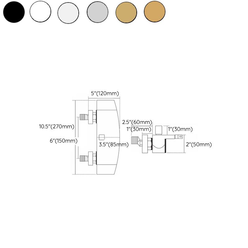 Lever Handle Wall Mounted Contemporary Low Arc Metal Wall Mount