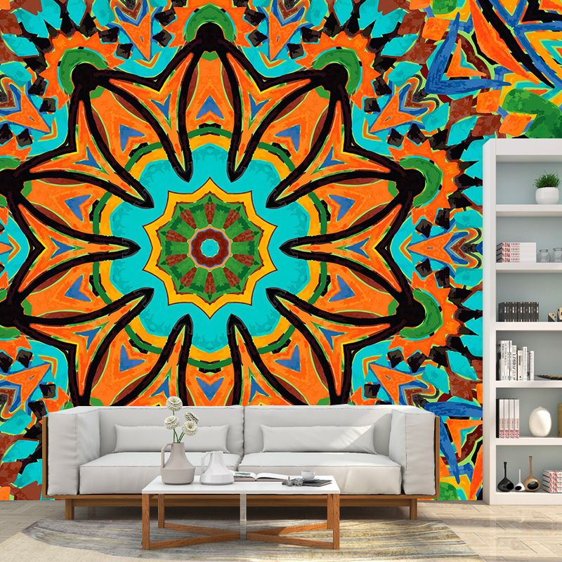 Bohemian Illustration Pattern Mildew Wall Mural Horizontalt for Living Room