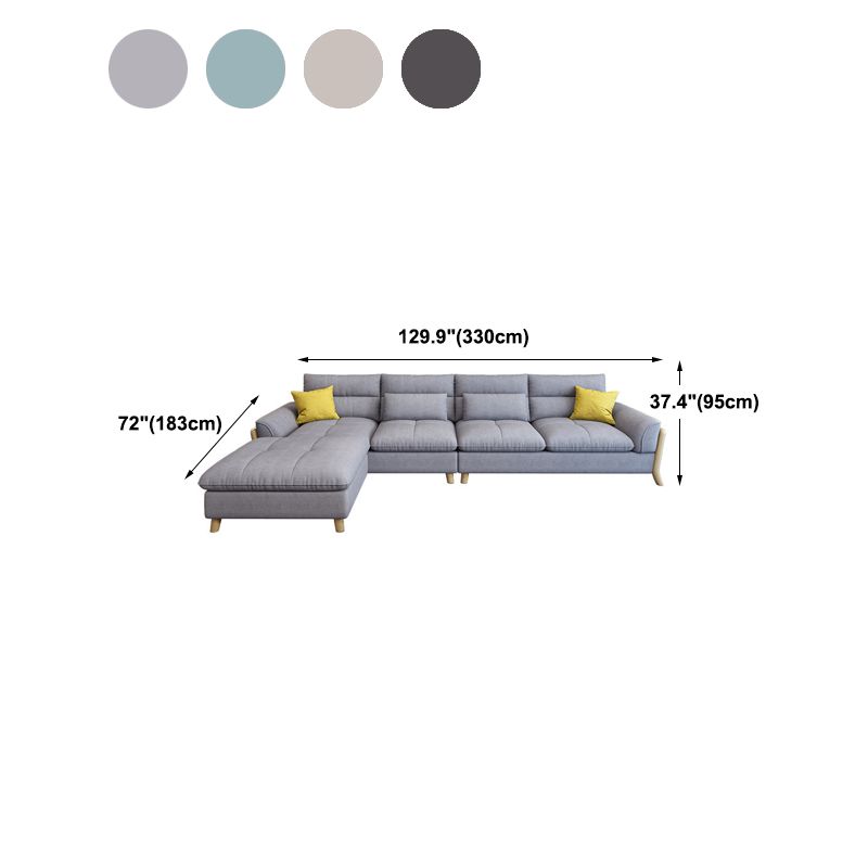 Nordic Pillow Top Arm Cushions Stationary Living Room Sofa Chaise