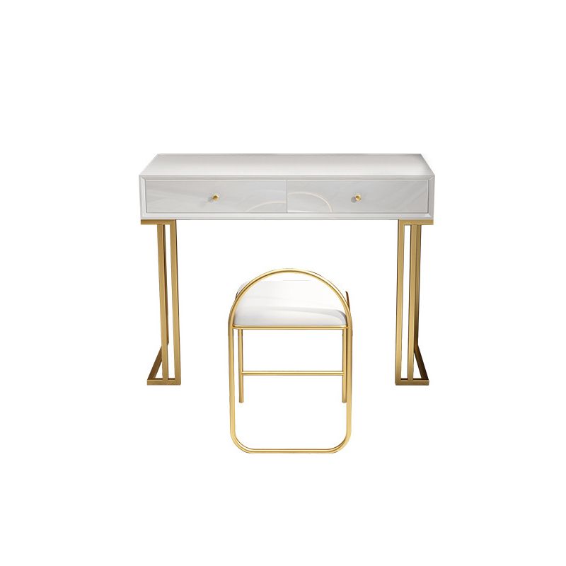 Glam Makeup Counter 18.11" Wide Vanity Tables with 2 Storage Drawers