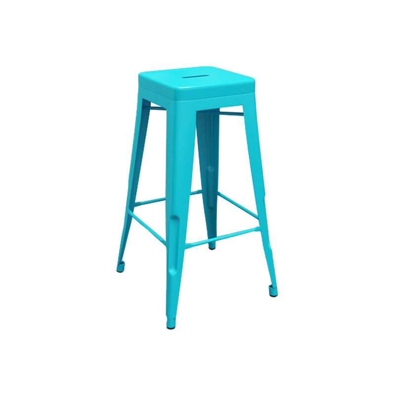 Industrial Stackable Iron Bar Stool Matte Finish 30-inch Home Stool