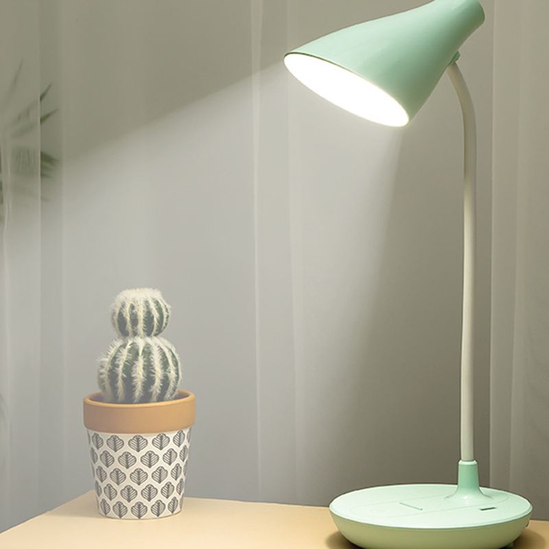 Modern Cone Table Lamp Plastic 1 Light Night Table Lamps in Multi-Colored